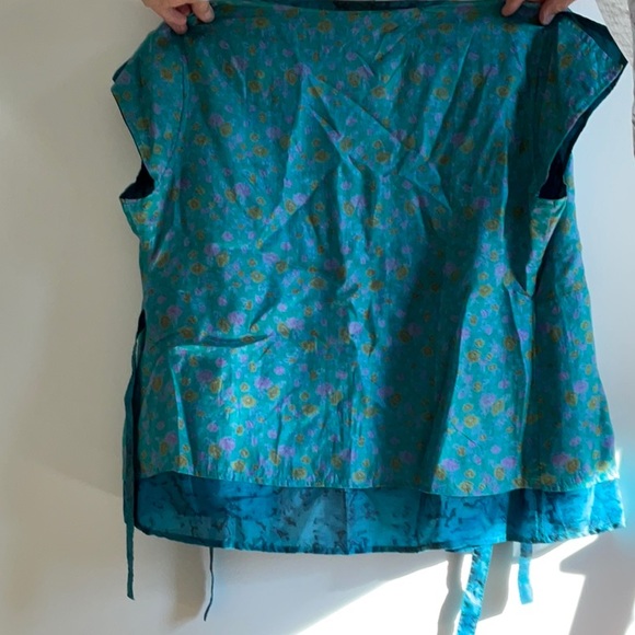 Silk reversible blouse, wrap top - Picture 2 of 3